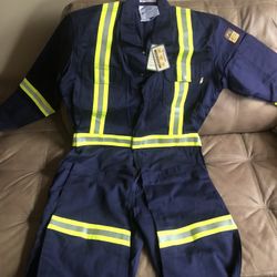 Flame Resistant High Visibility Coverall Size XL