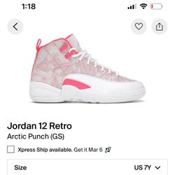 Jordan 12 Retro Arctic Punch (GS)