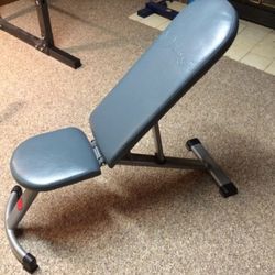Danskin adjustable Space Saver workout Bench Incline/Decline/Flat Workout Bench, designed for versatile home fitness routines. 