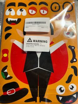 Halloween Themed Make A Face Sticker Sheets