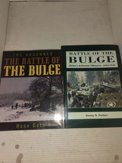 Battle of the Bulge WWII 2 Book Lot Hugh Cole Danny S Parker Ardennes 1(contact info removed)