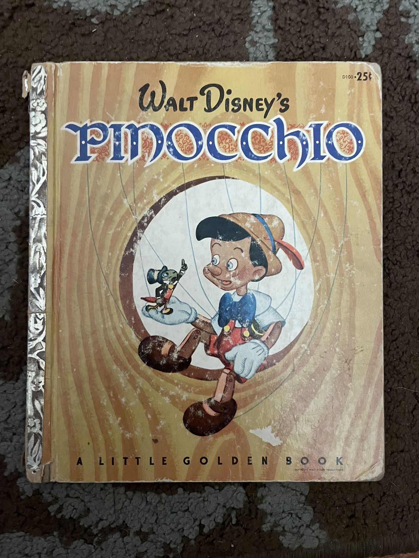 Little Golden Book Pinocchio Published 1948