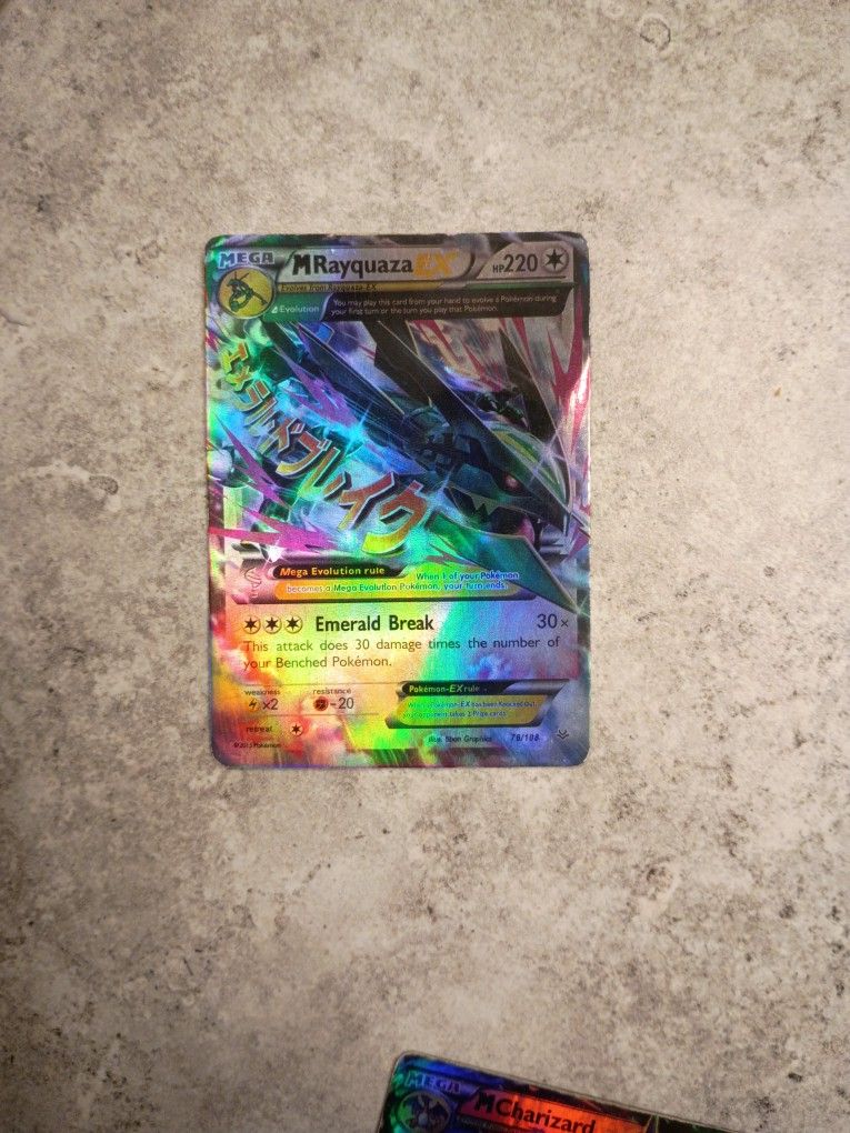 Mega Rayquaza EX - Full Art - Roaring Skies 76/108, released in 2015
