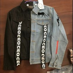 Two tone denim jacket