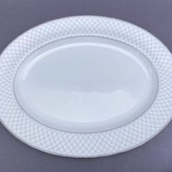 Elegant Serving Platter By Waterford - Crosshaven Platinum 15” - $170 VALUE! 