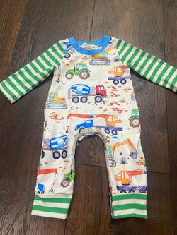 Boys Truck Marie Nicole Pant Romper Size 0/3 months #20