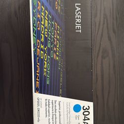 HP 304A HP Laserjet Cyan Toner Cartridge, model number CC531A.