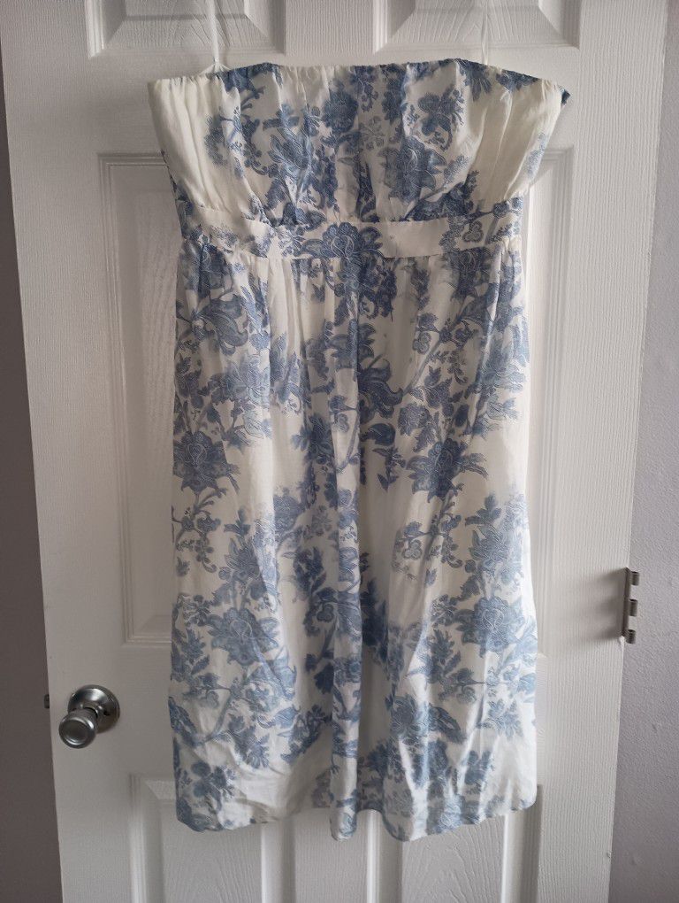 Light And Airy Paisley Print Strapless Dress 