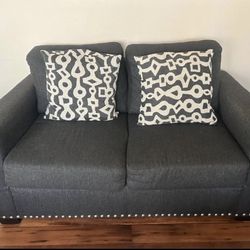 Dark Gray Couch Set (2 Couches) – Clean & Comfortable