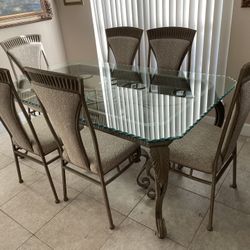 Glass Top Dining Table