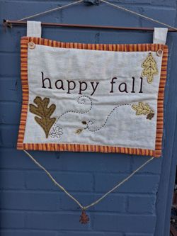 Box full of festive fall decorations