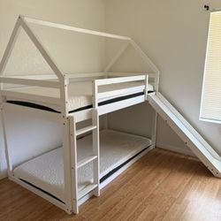 Twin Bunk Bed With Slide 