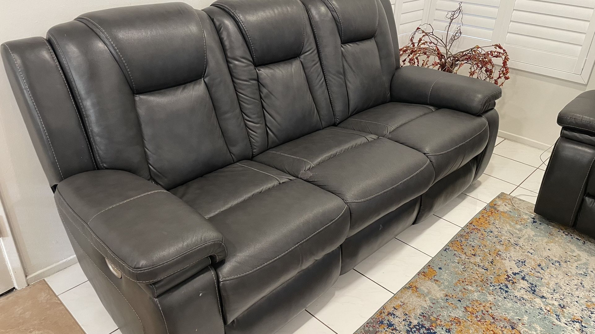 Sofa and loveseat leather