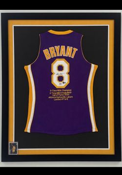 Kobe Bryant Autographed #8 Lakers Jersey Framed Limited Edition
