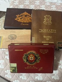 Lot Of 4 Empty Cigar Boxes