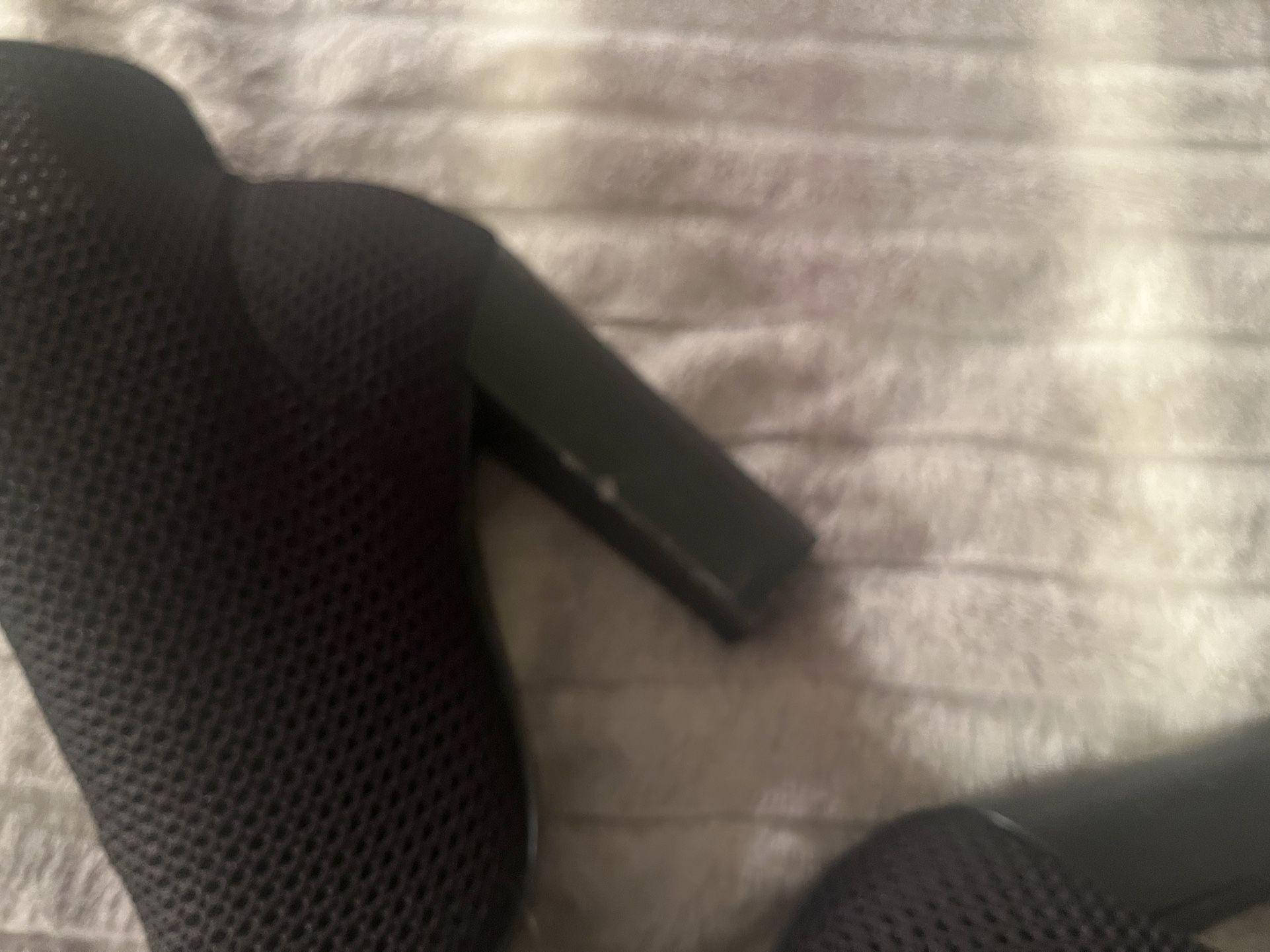Black short boots for woman size 6.5. Genuine leather insole. Man made material on the outside. Please see last three pictures for wore out details. T