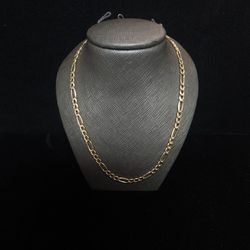 10k Gold Hollow Figaro Chain 