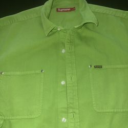 Green Supreme Button Up Shirt 