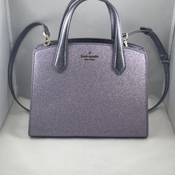 NEW Kate Spade Tinsel Glitter Satchel Lilac $329