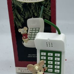 Hallmark Phone Ornament  Records A Message 