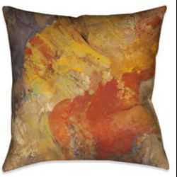 Laural Home Abstract Amber II 18" X 18" Indoor Decorative Pillow