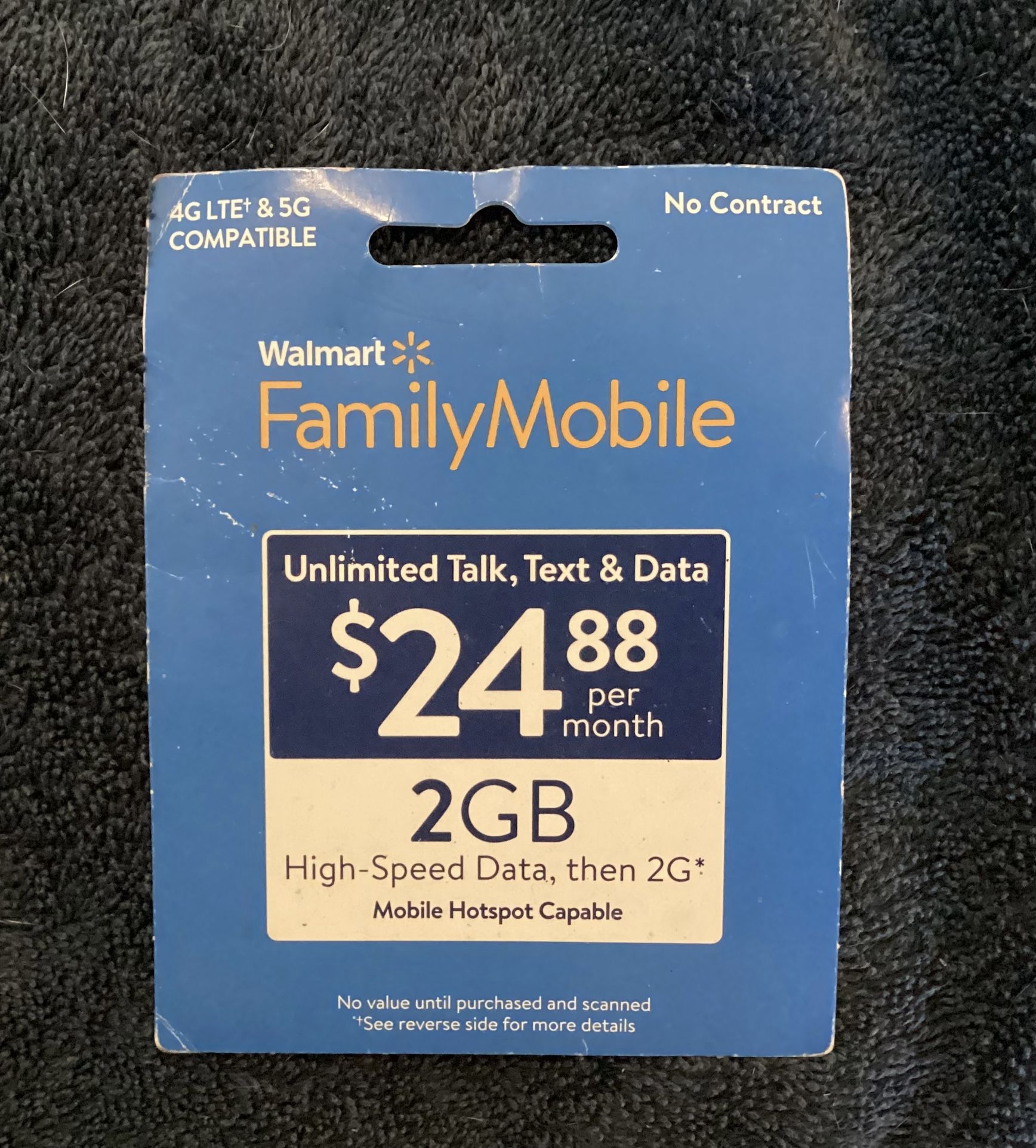 Walmart Family Mobile Unlimited Monthly Prepaid Plan 30GB of Mobile