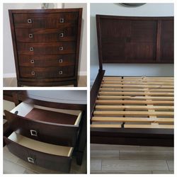 Sturdy, Good Quality California King Bedroom Set. Used, in good condition. 
All drawers glide smoothly!

