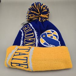 Golden State Pomp Cuffed Acrylic Beanie