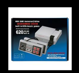 Mini Game Anniversary Edition Console 620 Built-In Games AV, 2 Gamepads Kit