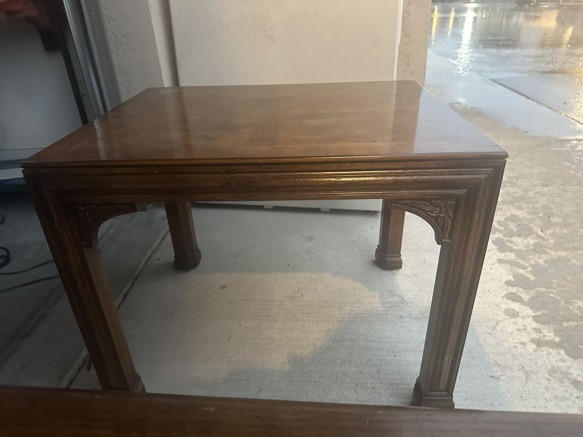 Set Of 2 Solid Wood End Tables 