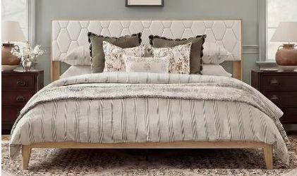 Full size wooden bed frame, new in box