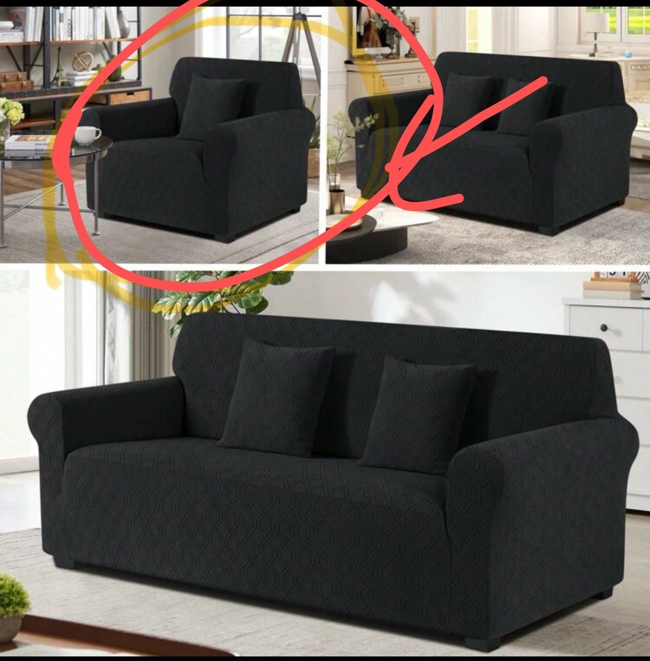 Sofa Cover-brand New -black