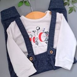 Baby Boy 6-9 Months George Disney Winnie The Pooh Supersoft Dungaree Set...