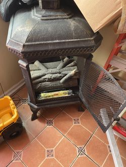 Metal fireplace