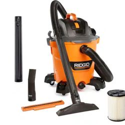 12 Gal. 5.0 Peak HP NXT Shop Vacuum Wet Dry Vac with General Debris Filter, Locking Hose and Attachments HD1200