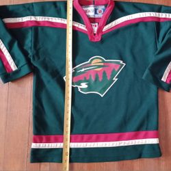 Youth Size Large Manny Fernandez CCM Vintage Minnesota Wild 
