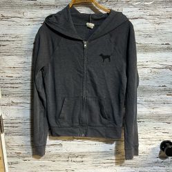 LVictorias Secret gray zip up hoodie size XS 