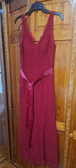 Red Lace Midi Dress - Adrianna Papell Size 10