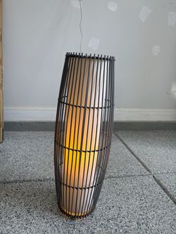 Wicker Rattan Floor Lamp