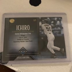 Ichiro 1/1 Baseball Card