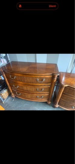 Bernhardt dresser , pair of night stands