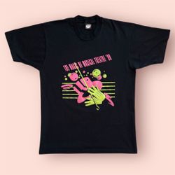 Vintage 1990 “The Magic of Musical Theatre” Neon Cast T-Shirt – Made in USA – Screen Stars Best