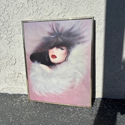 Vintage Ferraro Pop Art Glam Girl Frame - 80s/90s
