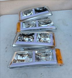 Chevrolet Silverado 03-06 Avalanche Headlights Luces Micas Calaveras Faros Faroles Focos Headlamps Chevy