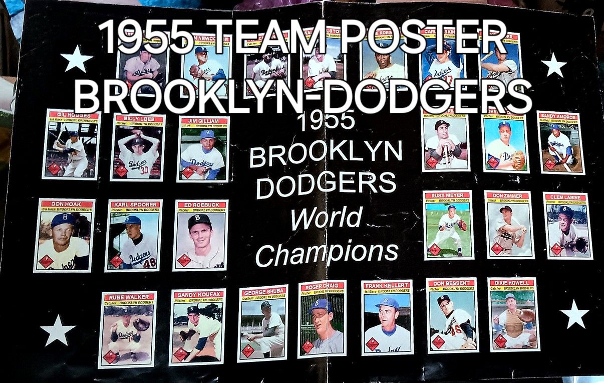 1955 WORLD CHAMPION BROOKLYN DODGERS POSTER