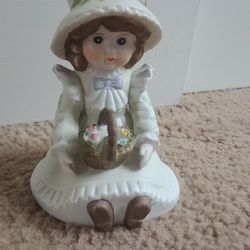 Vintage Porcelain Girl Doll/ Figurine