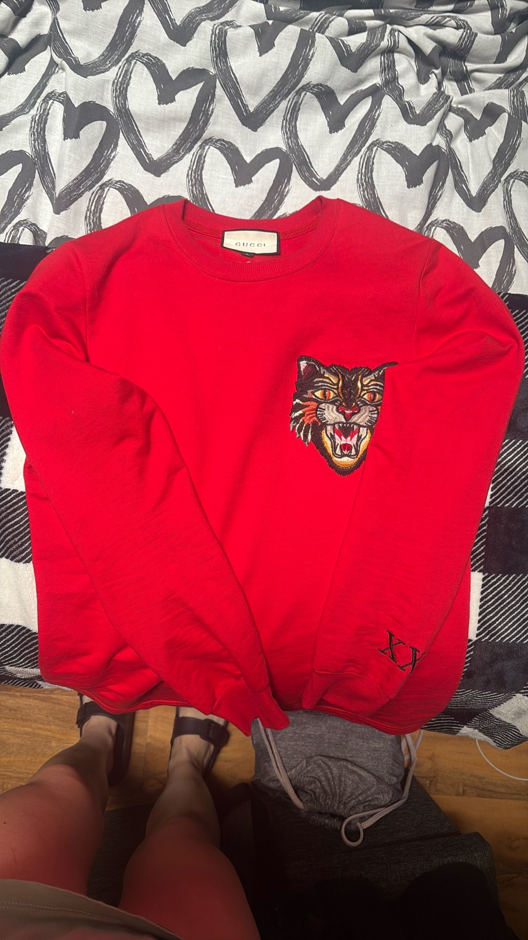 Gucci Long Sleeve Red Hollywood Size L