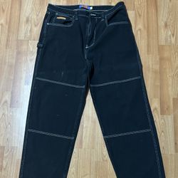 Empyre Contrast Black Loose Fit Skate Jeans