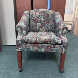 Vintage Patterned Rolling Armchair