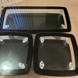 Modern Glass Coffee Table Set – Coffee Table + 2 End Tables
